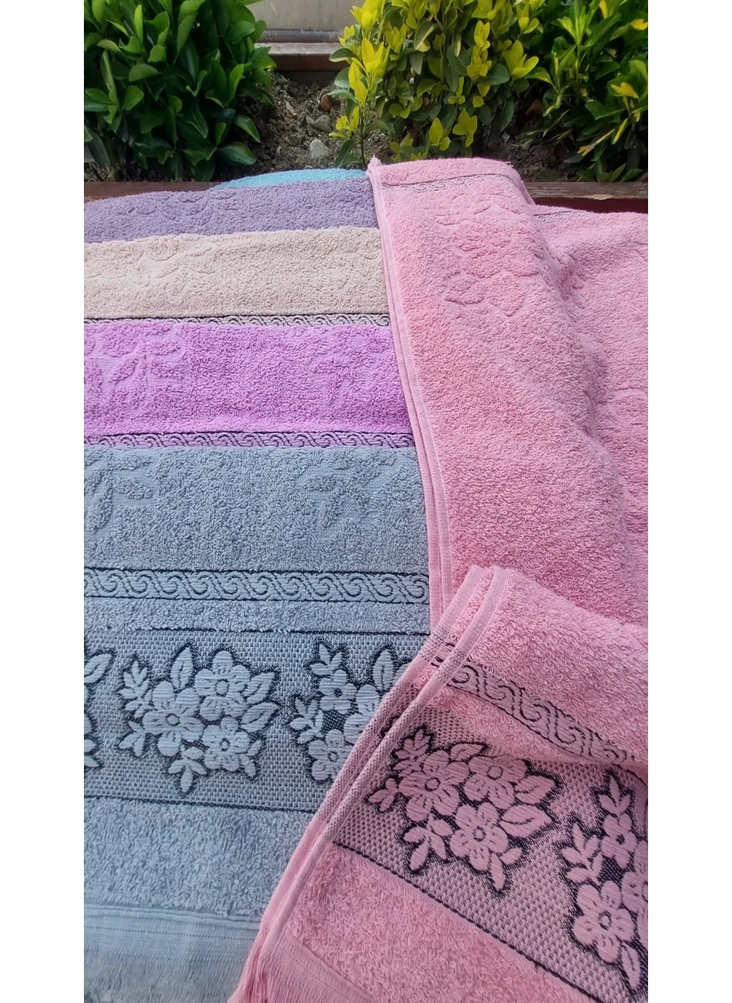 تكستلجي Textile Manufacturer Fringed Embroidered 50 x 90 cm Hand Face Towel