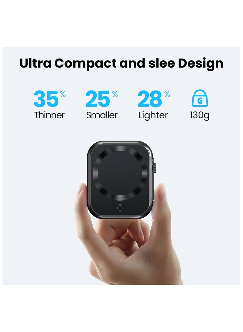 سيوسي Magnetic Portable Charger, 5000mAh Wireless Magnetic Power Bank, Smallest 3-in-1 Magsafe Power Bank, 22.5W Fast Charging USB-C Magsafe Battery Pack for iPhone 15/14/13 Series and more, Airpods - Image 2