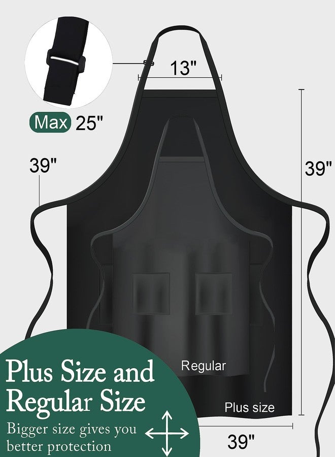 APRONNER Cotton Linen Baking Plus Size Aprons for Women with Pockets Kitchen Cooking 2X-3X Pistil Petal - Image 2