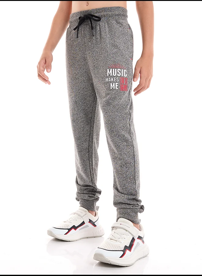 victor and jane Boys' 2-Piece 100% Cotton T-Shirt & Jogger Set (6-12 Years) - Off-White - Black