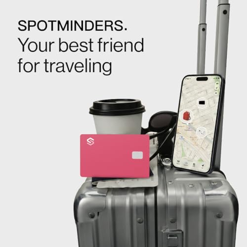 Spotminders. SPOTMINDERS Apple MFi Certified Credit Card Wallet Tracker PRO Pink iOS Only Travel Essentials for Women Works with Apple Find My Rechargeable Tracking Card IP68 007in Slim Item Finder for Passport - Image 3