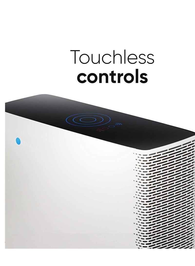 Blueair منقي الهواء بلو إير مع فلتر HEPASilent للجسيمات والكربون مع مستشعر حركة وواي فاي، يلتقط المواد المسببة للحساسية، الروائح، العفن، الغبار، الجراثيم، الحيوانات الأليفة - غرفة صغيرة - أبيض قطبي - Sense+ - Image 3