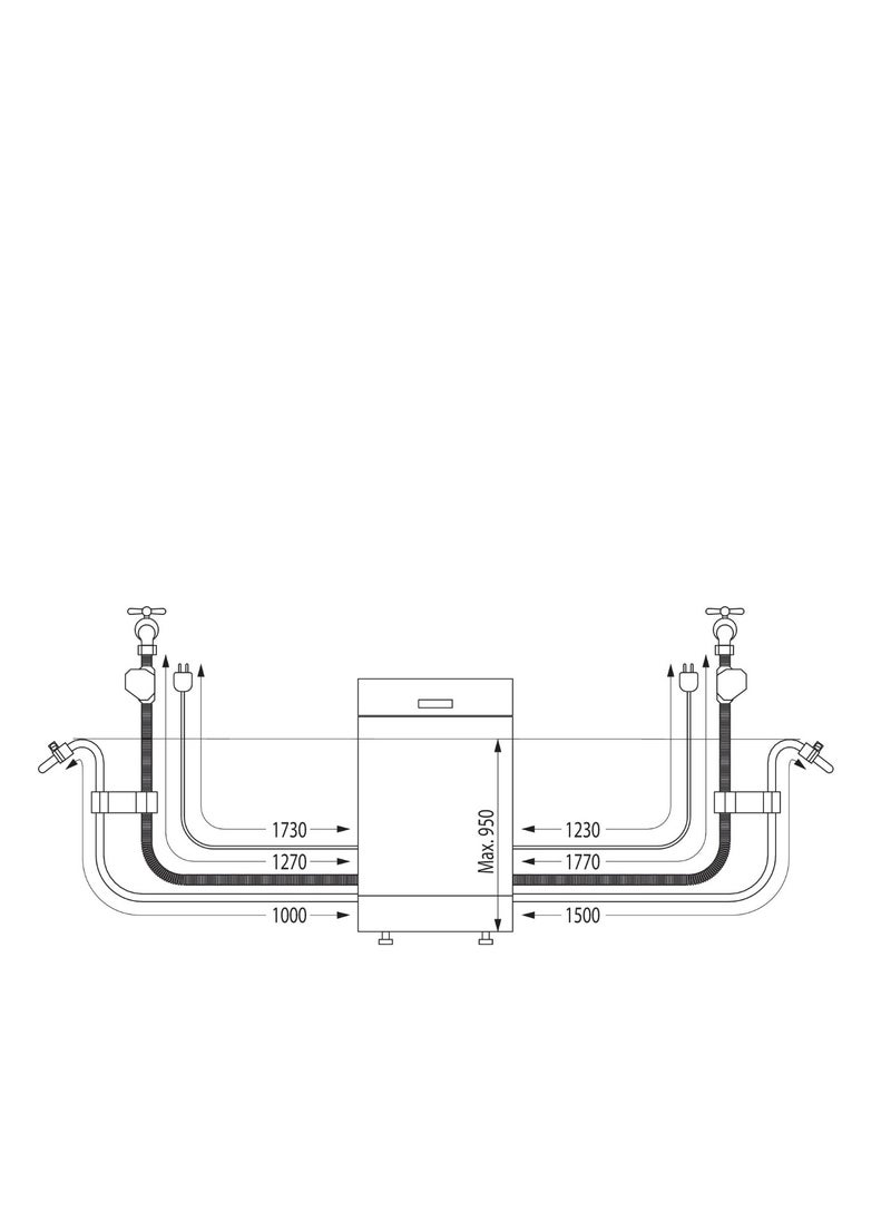 Gronje Dishwasher 14 place settings 6 programs Touch Control 2 drawers automatic door opening GS642D61X  - Image 4