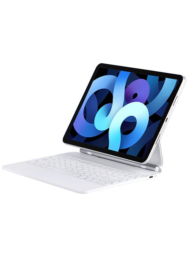 TUNKE Magic Keyboard for iPad 11 Pro 2024 - M4 English & Arabic with Magnetic Back Cover Smart Trackpad Backlit Keyboard Case  - Image 5