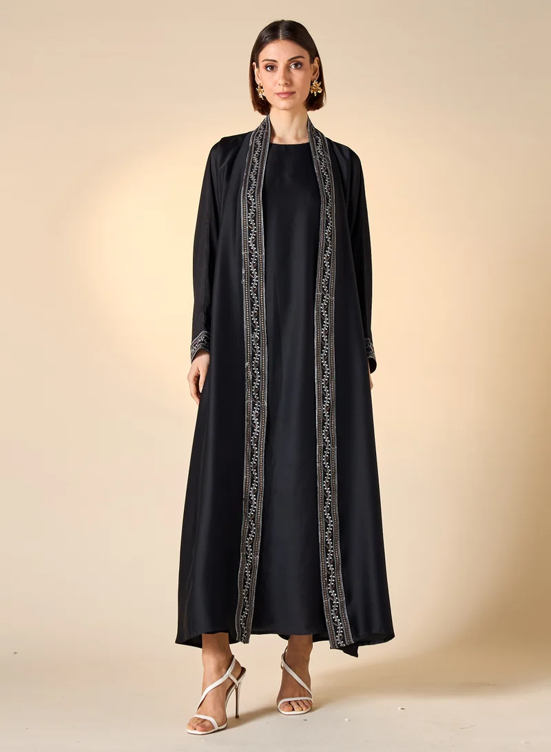 Hadiyath Al Madinah HM - Embroidered Abaya with Hijab