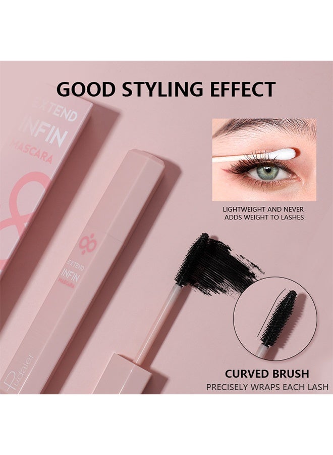 pudaier Extend Infin Mascara, Waterproof Long Lasting Mascara Black Volume and Length Natural, Exquisitely Full, Lengthening Thickening Softer Fuller Lashes Amplify Smudge-Proof Eyelash Mascaras - Image 3