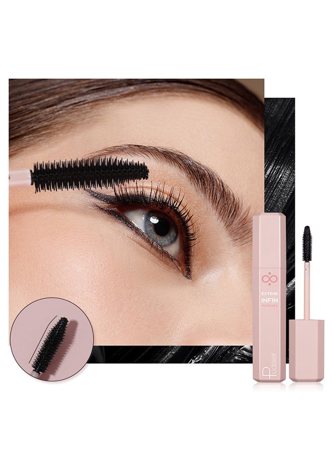 pudaier Extend Infin Mascara, Waterproof Long Lasting Mascara Black Volume and Length Natural, Exquisitely Full, Lengthening Thickening Softer Fuller Lashes Amplify Smudge-Proof Eyelash Mascaras - Image 4