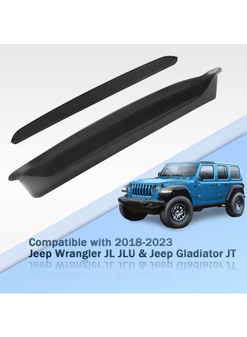 JL GrabTray Passenger Storage Tray Organizer Grab Handle Accessory Box for 2018-2023 Jeep Wrangler JL JT Gladiator JLU Interior Accessories, Handle Storage Box, Black - Image 5