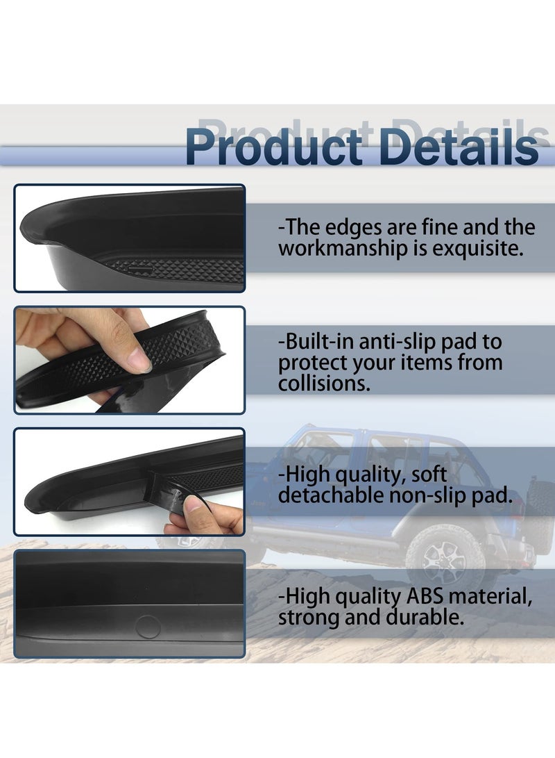 JL GrabTray Passenger Storage Tray Organizer Grab Handle Accessory Box for 2018-2023 Jeep Wrangler JL JT Gladiator JLU Interior Accessories, Handle Storage Box, Black - Image 3