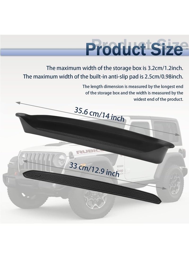 JL GrabTray Passenger Storage Tray Organizer Grab Handle Accessory Box for 2018-2023 Jeep Wrangler JL JT Gladiator JLU Interior Accessories, Handle Storage Box, Black - Image 2