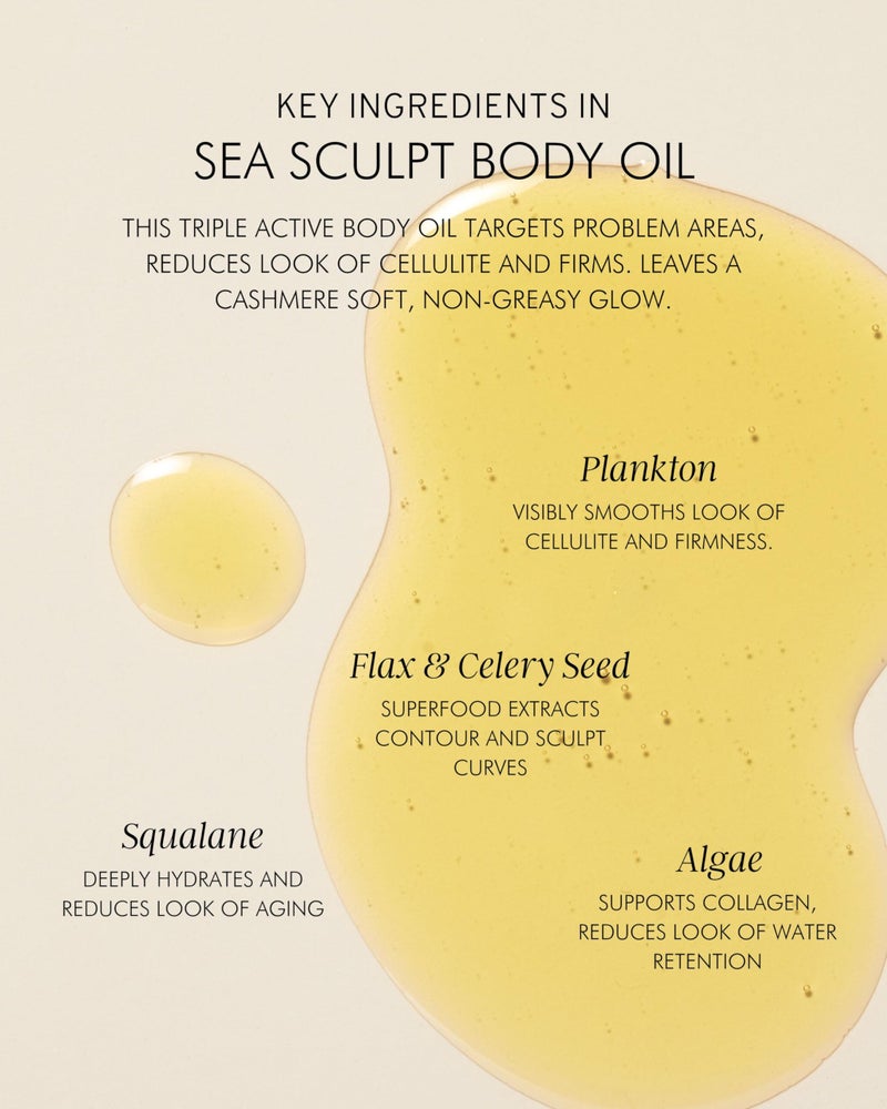MARA - Sea Sculpt Body Oil for Firmness & Cellulite with Algae + Moringa | Proprietary Plankton Actives to Smooth, Tone, Firm + Hydrate Skin, For All Skin Types (4 fl oz | 120 ml) - Image 2