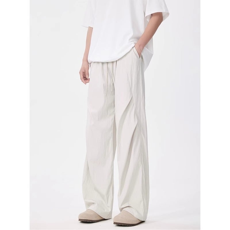 American Style Quick-Drying Casual Pants Boys Summer High Street Trendy Brand Pleated Parachute Pants Outdoor Wide-Leg Charge Pants - Image 4
