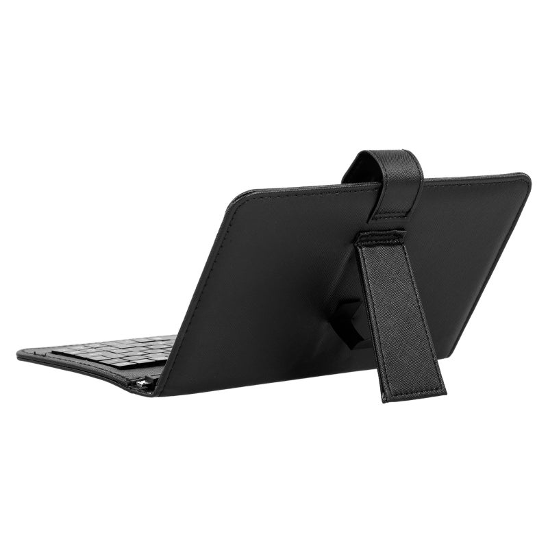 Foldable Case Cover: PU Leather With Qwerty Keyboard - Quiet Keystrokes & Built-In Kickstand Tablet Stand Holder Cover For Android Tablet Devices - Image 3