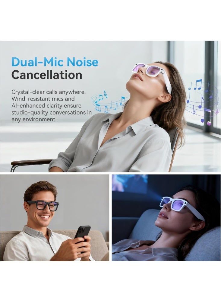 MUNTAQI AI Camera Glasses 1080P/30fps Video Recorder Smart Eyewear – 2K Photo, ENC Dual Mic Clear Calls, 24/7 AI Assistant, 16GB Storage, WiFi 6 & BLE 5.4 Lightweight Wearable Tech Glasses - Image 4
