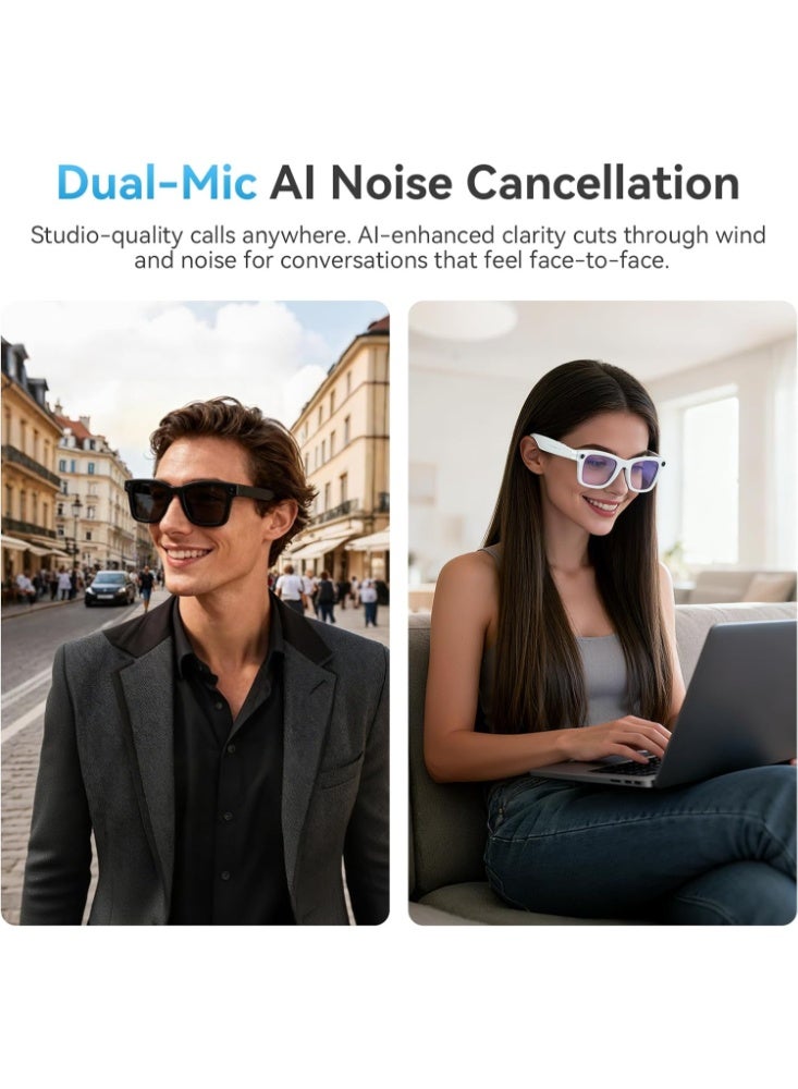 MUNTAQI AI Camera Glasses 1080P/30fps Video Recorder Smart Eyewear – 2K Photo, ENC Dual Mic Clear Calls, 24/7 AI Assistant, 16GB Storage, WiFi 6 & BLE 5.4 Lightweight Wearable Tech Glasses - Image 5