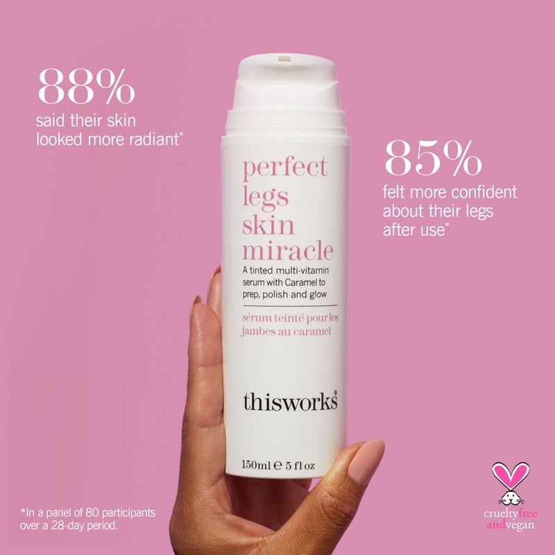 THISWORKS Perfect Legs Skin Miracle: Tinted Serum with Vitamin C & E for Radiant, Sun-Kissed Glow, Evens Skin Tone & Reduces Imperfections, 5 fl ozâ€‹ - Image 3