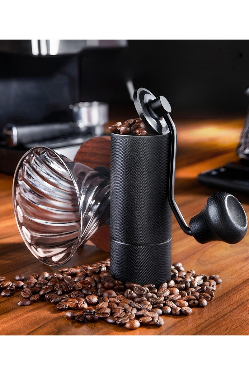 Youque High Quality Portable Manual Coffee Grinder Black, Multifunctional Adjustable V60 Coffee Bean Grinder - Image 2