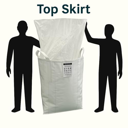 Jumbobagshop FIBC Bulk Bag – Heavy Duty & Super Sack 1.25 Ton Bag, 90L X 90W X 1.2520H, Skirt Top and Bottom Flat, Woven Polypropylene Bags For Sand, Industry, Agriculture, Farm, Building Materials - Image 4