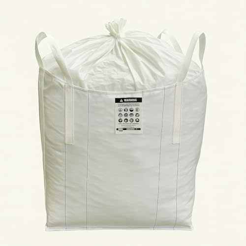 Jumbobagshop FIBC Bulk Bag – Heavy Duty & Super Sack 1.25 Ton Bag, 90L X 90W X 1.2520H, Skirt Top and Bottom Flat, Woven Polypropylene Bags For Sand, Industry, Agriculture, Farm, Building Materials - Image 1