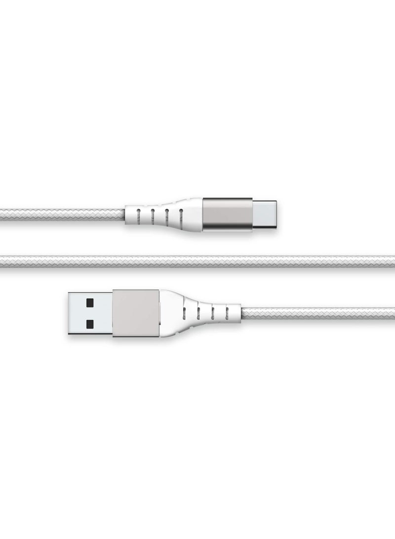 FORCE Force Power Lite USB A to USB C Reinforced Cable 2m Lifetime Warranty White - Image 3