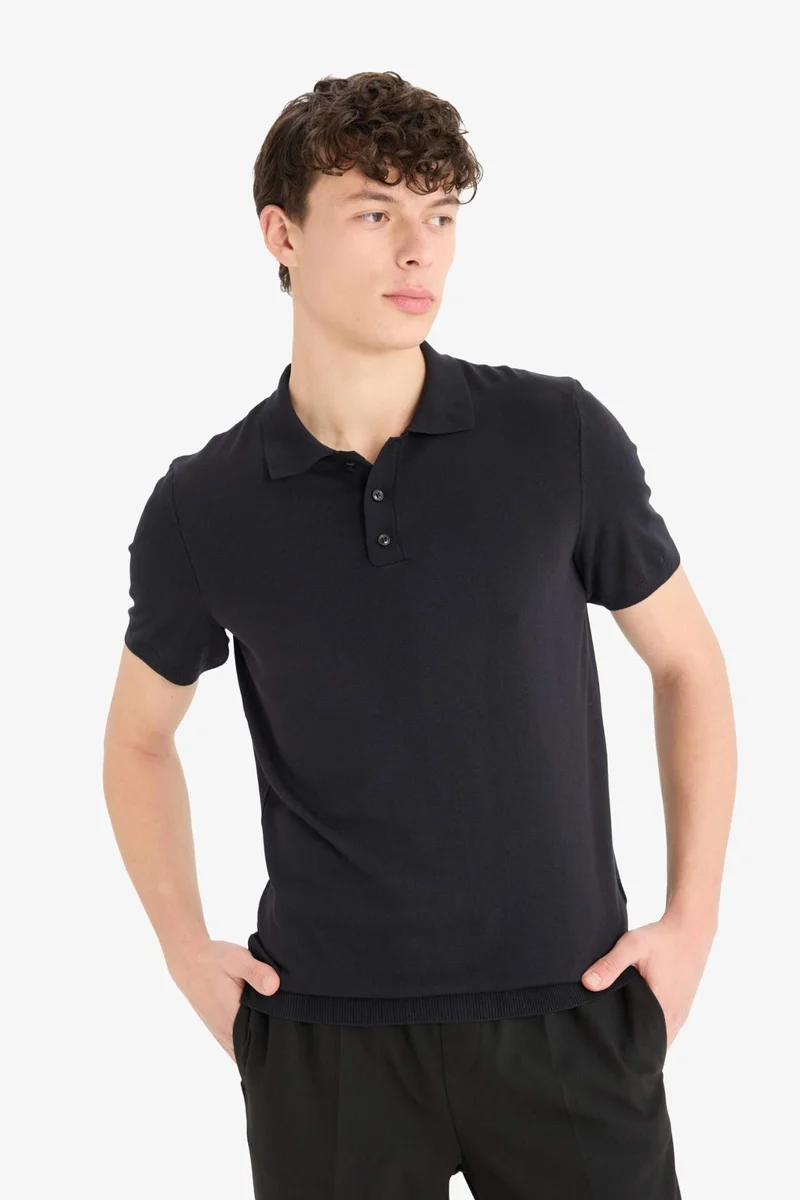 DeFacto Standard Fit Knitwear Polo T-Shirt