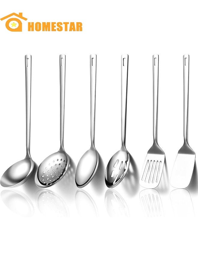 هومستر مجموعة أدوات طهي من الفولاذ المقاوم للصدأ 6 قطع، أدوات مطبخ متينة، أسلوب عصري - Image 1