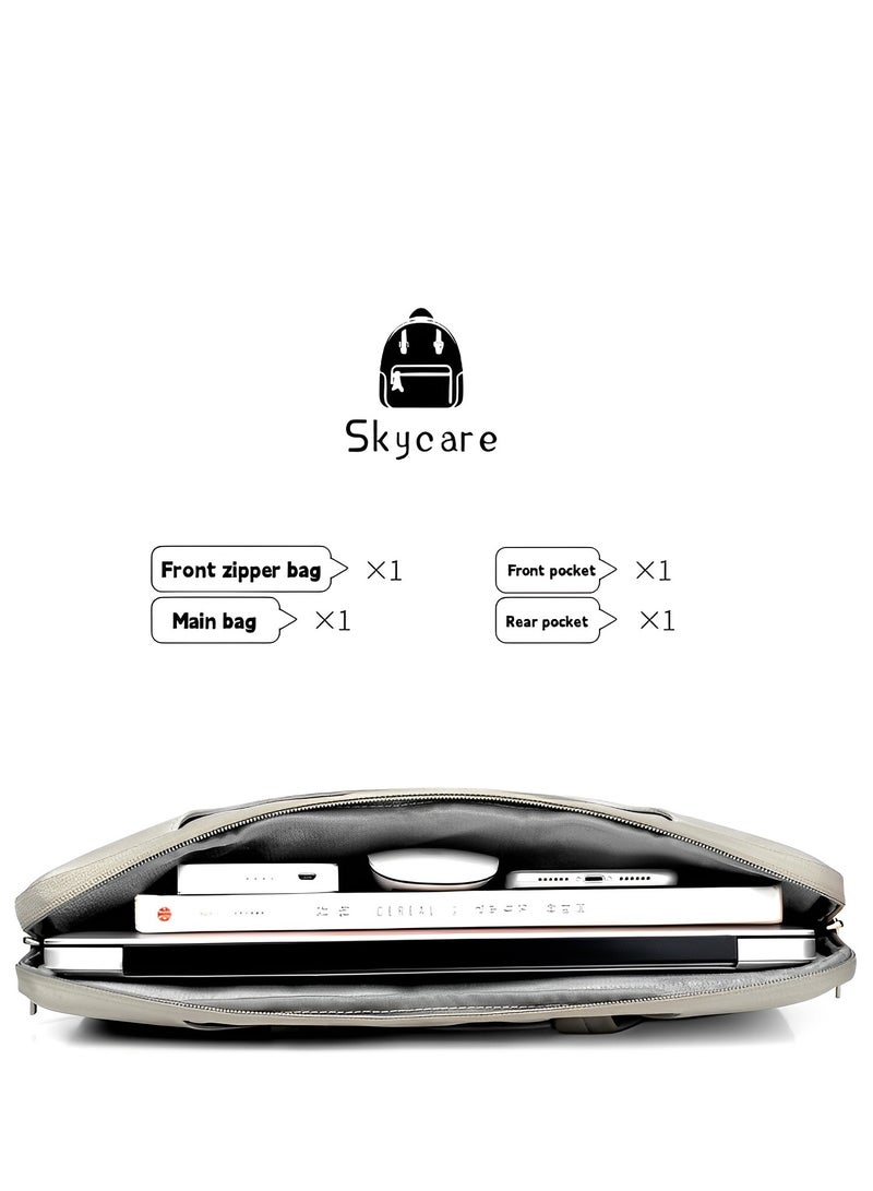 Skycare Skycare Laptop Bag 15.6 Inch, Waterproof Laptop Sleeve Case Business Briefcase, 13-14-15.6 Inch Laptop Carrier,Shoulder Bag for Men and Women  - Image 2