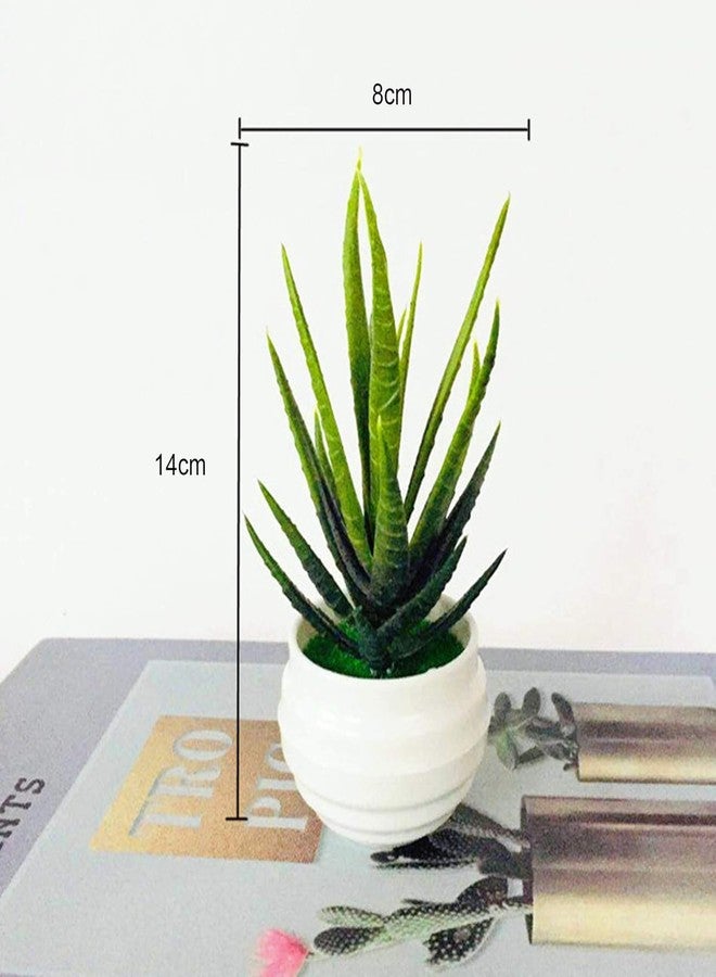 Tustao 1 Pack Fake Potted Plant, Artificial Greenery Plants for Indoor Home Bathroom Study Room Bathroom Faux Plant,Desk Plant Faux Plants,Artificial Plants and Greenery (Little Rice Potted Plants) - Image 4