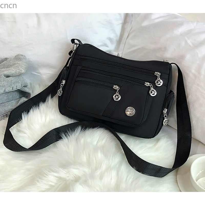Women's Black Nylon Shopper Bag - Image 3