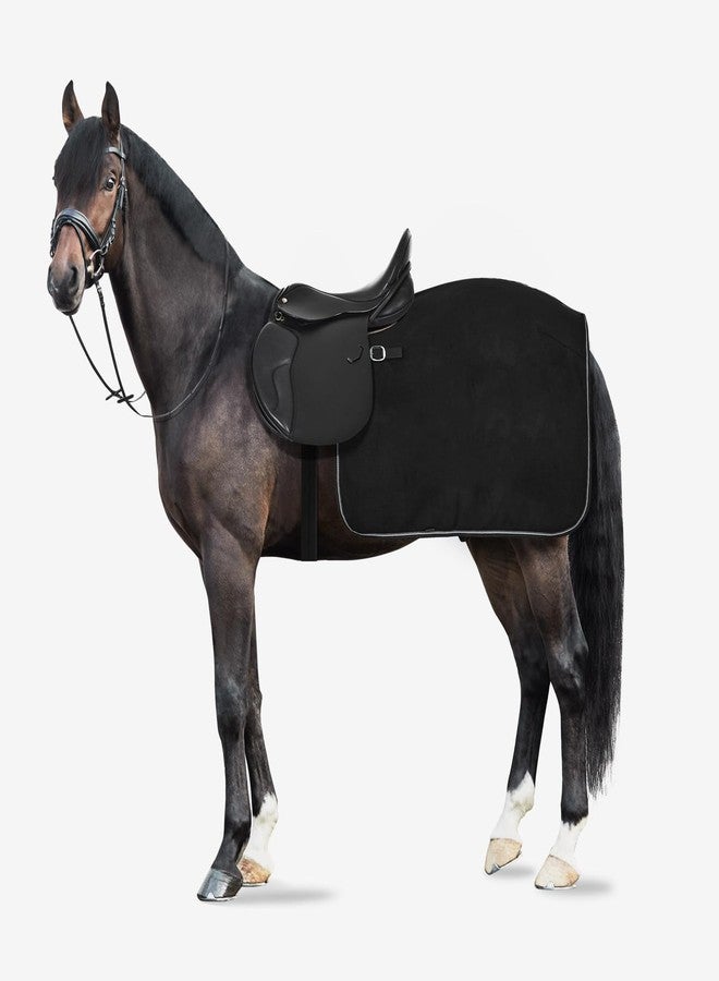 Horze Kiel Fleece Quarter Sheet - Black - Horse - Image 3