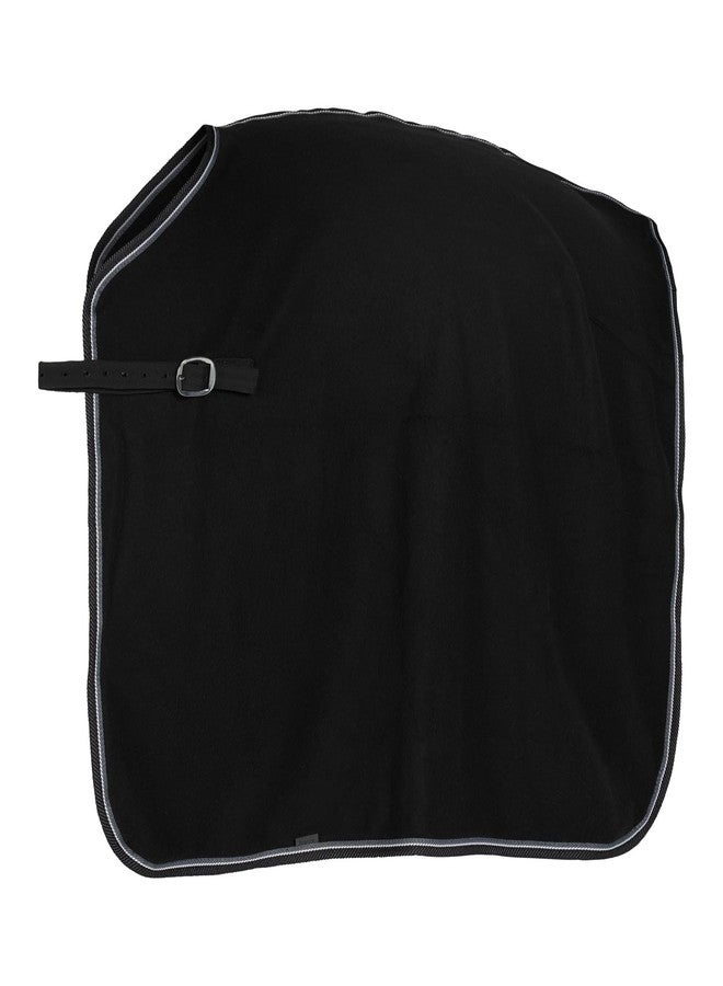 Horze Kiel Fleece Quarter Sheet - Black - Horse - Image 1