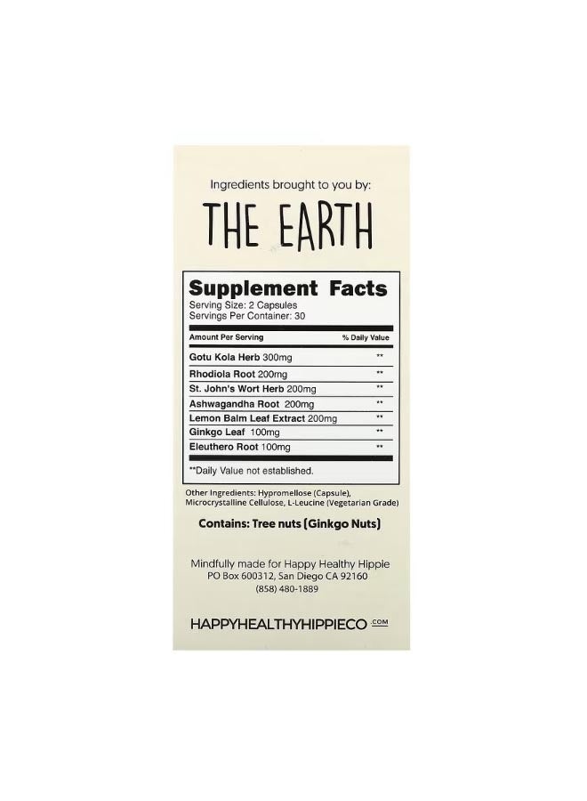 HAPPY HEALTHY HIPPIE Joy Filled  Supports a Positive Mood 60 Veggie Capsules - Image 2