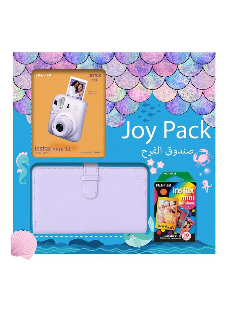 FUJIFILM Instax Camera Mini 12 joy Pack (Lilac Purple) - Image 1