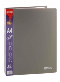 PARTNER 1-Piece Display Book With 60 Pockets Grey Cover  - Image 1