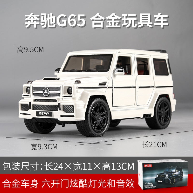Large 1:24G65 Alloy Car Model With Sound And Light Back To The Boy Toy Taiwan Province Sale - Image 1