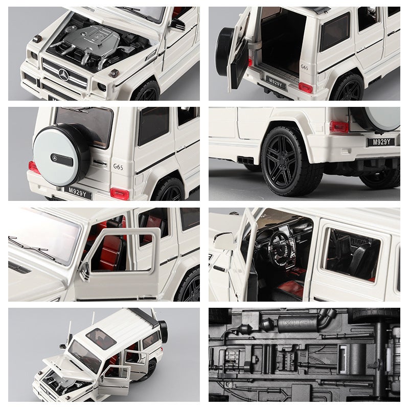 Large 1:24G65 Alloy Car Model With Sound And Light Back To The Boy Toy Taiwan Province Sale - Image 5