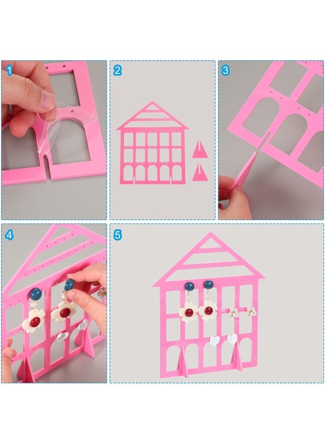 TPGP Earring Holder, Acrylic Earring Stands Earring Display Stand Storage Organizer House Rack 43 Holes For Earring Jewelry Retail Store Show - Image 3