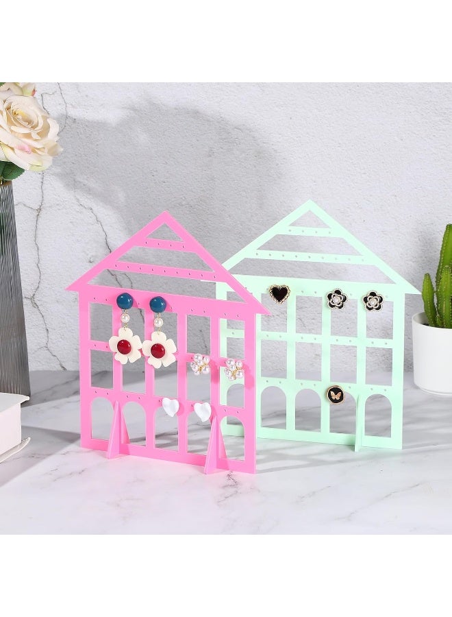 TPGP Earring Holder, Acrylic Earring Stands Earring Display Stand Storage Organizer House Rack 43 Holes For Earring Jewelry Retail Store Show - Image 4