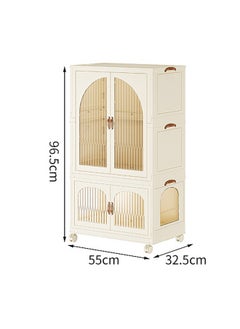 Kids Wardrobe Baby Closet Storage Organizer Portable Children Clothes Cabinet Storage Rack Toddler Dresser with Hanging Rod and Wheels for Boys Girls Clothing Nursery Armoire White - pzsku/ZD279A8CB75845BEC543CZ/45/_/1699524594/ea2d1c16-efdf-4e10-ba78-61df0f658b77