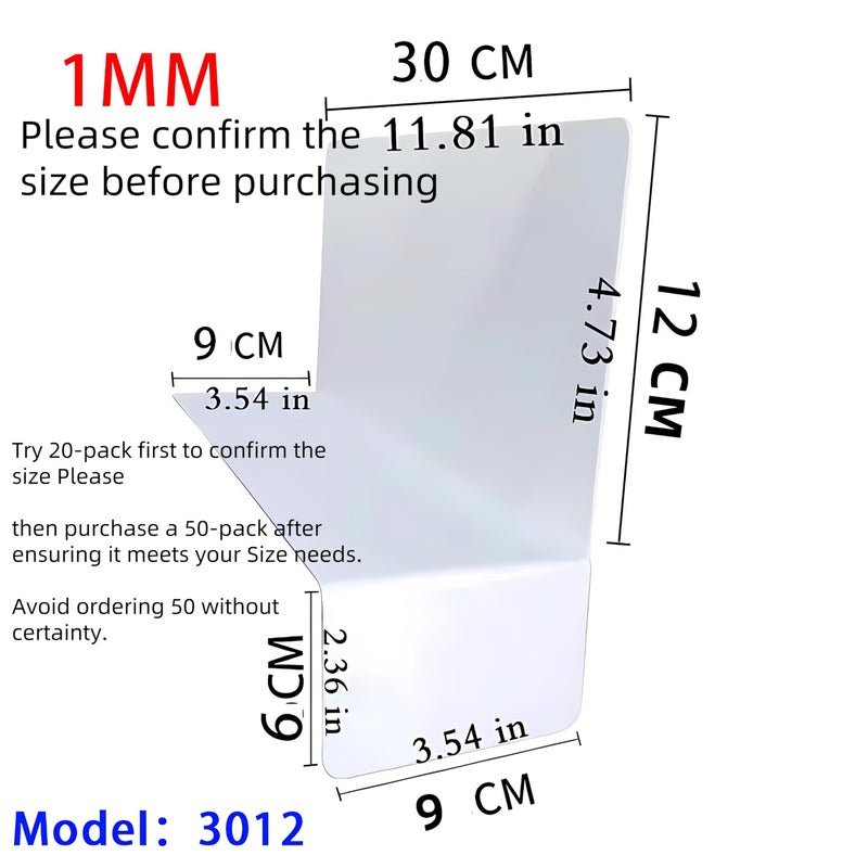 8Gnituhs 20 Pcs 30 * 12CM 1MM Separator Shelf Dividers Warehouse Shelf Isolation Board PVC Shelf Label for Supermarket Clothing Cabinet Storehouse Shelf, White - Image 2