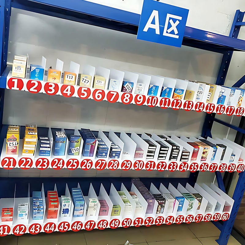 8Gnituhs 20 Pcs 30 * 12CM 1MM Separator Shelf Dividers Warehouse Shelf Isolation Board PVC Shelf Label for Supermarket Clothing Cabinet Storehouse Shelf, White - Image 4