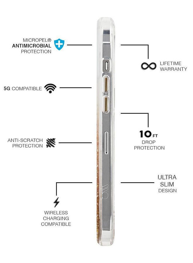 NIBEMINENT Twinkle Ombre Case For Apple iPhone 12 Pro Max Gold - Image 5