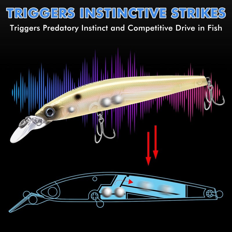 TRUSCEND Easy Catch Swimmax, Magic Noisy Turbulent Wiggling and Vibrating Actions for More Bites, Segmented Swimbait Jointed by Dyneema Strongest Fiber, Lifelike Fishing Lures for Relax Family Fishing - Image 3