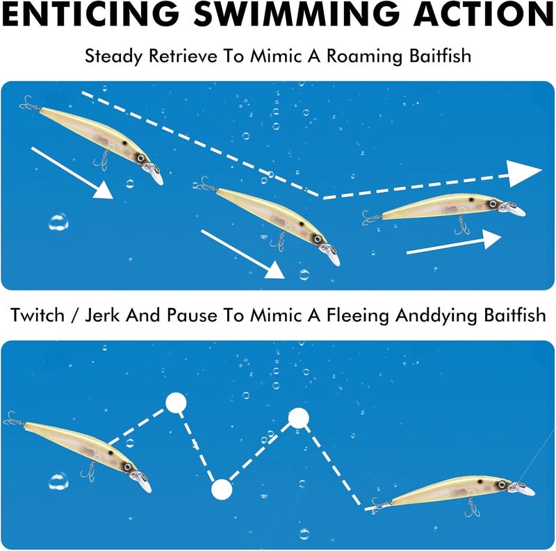TRUSCEND Easy Catch Swimmax, Magic Noisy Turbulent Wiggling and Vibrating Actions for More Bites, Segmented Swimbait Jointed by Dyneema Strongest Fiber, Lifelike Fishing Lures for Relax Family Fishing - Image 4