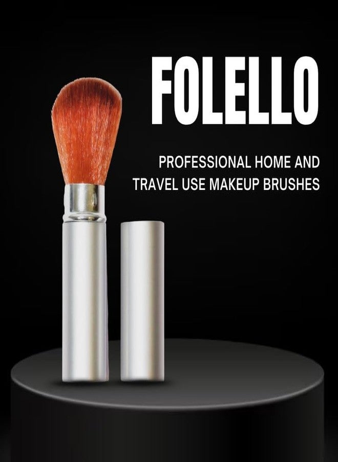 FOLELLO Makeup Brush for Professional Home and Travel Use, Portable Face Blush Brush with Cover, Foundation Brush, Blush Brush, Powder Brush, Everyday Makeup Brush - Image 2