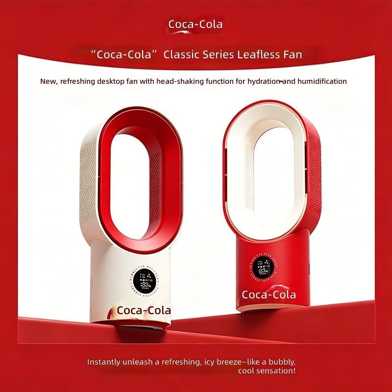 Coca-Cola Co-Branded Fan with Humidification, Dual Spray Modes & Large Water Tank - Perfect for Air Conditioning Rooms - Image 2