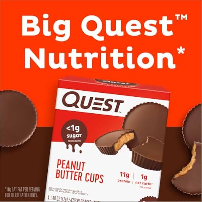 Quest Nutrition Peanut Butter Cups, 11g Protein, 1g Sugar, Low Carb, Gluten Free, Keto Friendly, 12 Count - Image 4