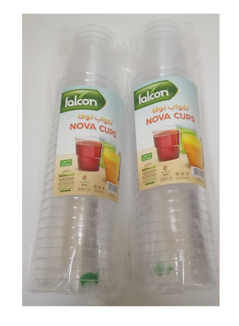فالكون باك حزمة من 2 × 25 كوب نوفا قطعة فالكون (50 قطعة) - Image 1