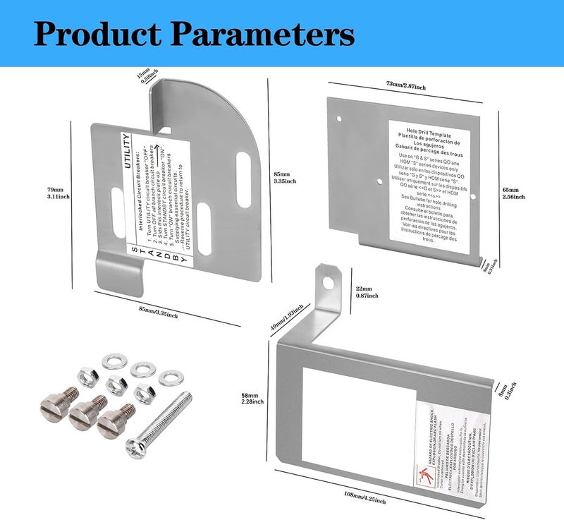 S7 Generator Interlock Kit, Cover Generator and QOM2 Frame Size Main Breaker Interlock Kit - Image 3