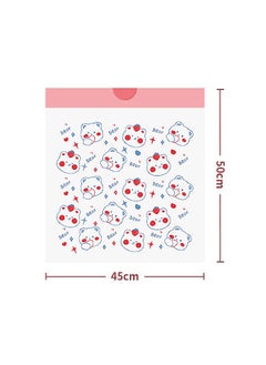 Generic 30 Pcs Cartoon Bear Drawstring Trash Bags, Durable Large Capacity Thickened Trash Bags, Multi Purpose Garbage Bag for Office Living Room Kitchen and Bathroom (Pink + White)  - Image 2